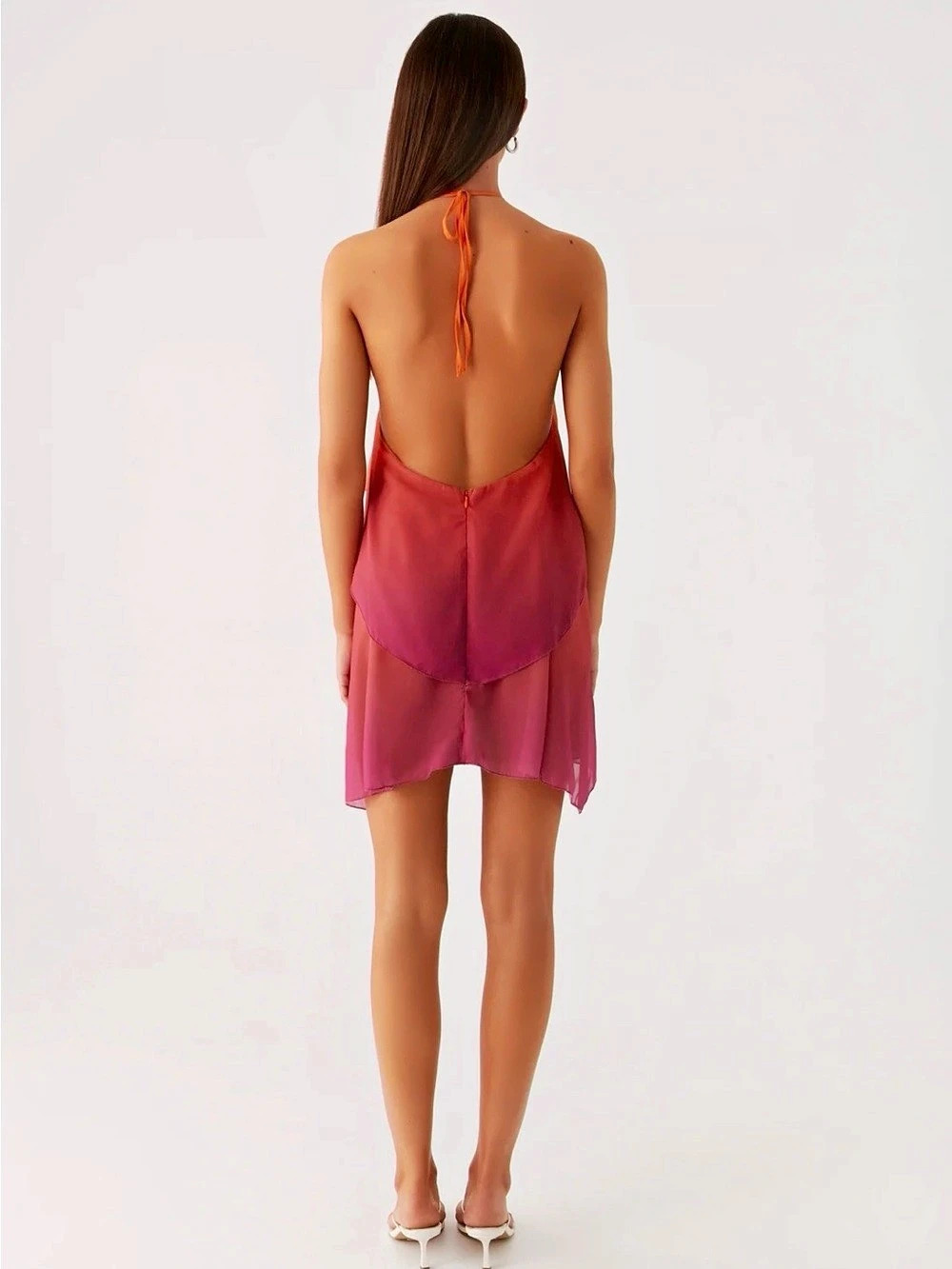 Peppermayo Twin Flame Mini Dress in Pink & Orange Brand New - Picture 2 of 2